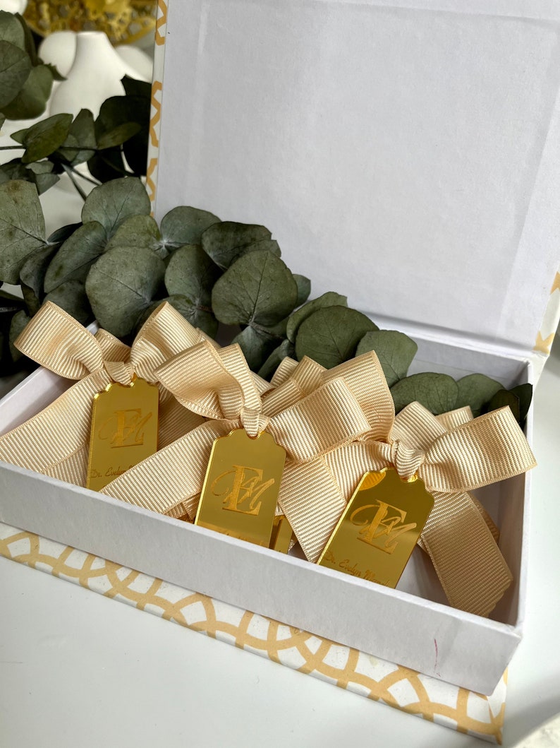 Gold Acrylic Mirror Tags