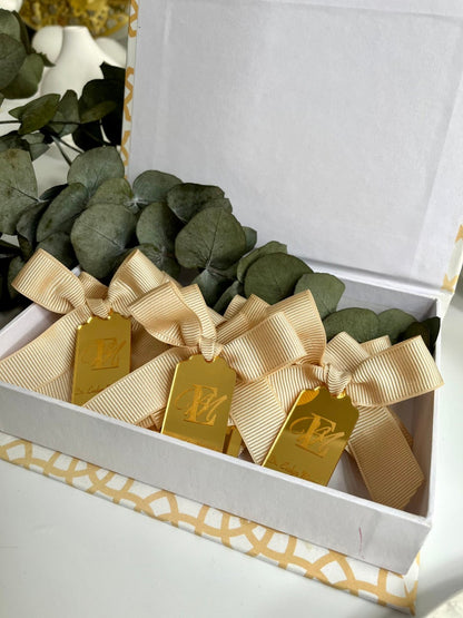 Gold Acrylic Mirror Tags