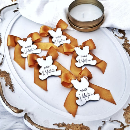 Teddy Bear Acrylic Mirror Tag