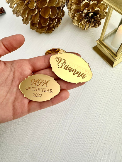 Baroque Mirror Acrylic Tags