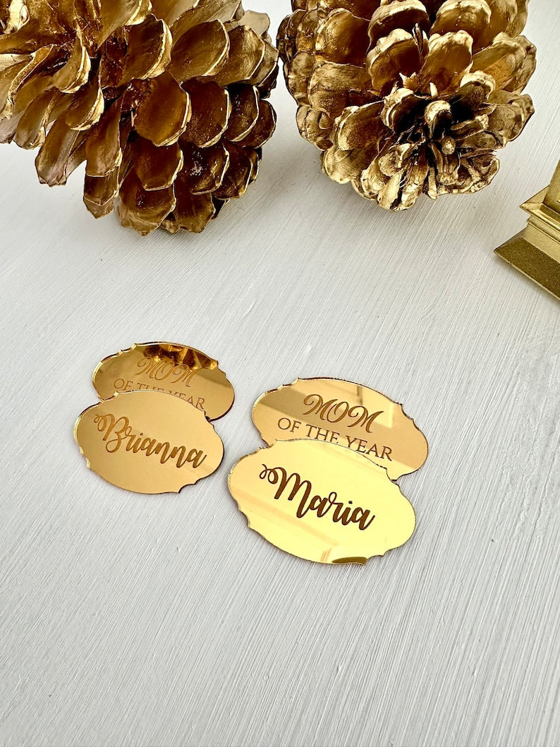 Baroque Mirror Acrylic Tags