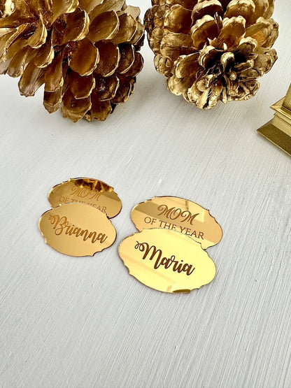 Baroque Mirror Acrylic Tags
