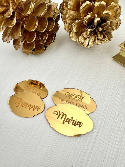 Baroque Mirror Acrylic Tags