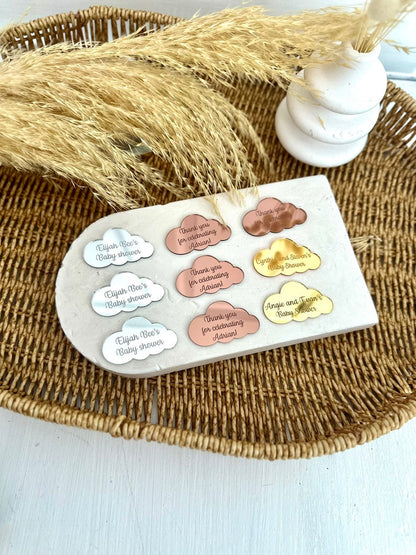 Cloud Acrylic Mirror Tags