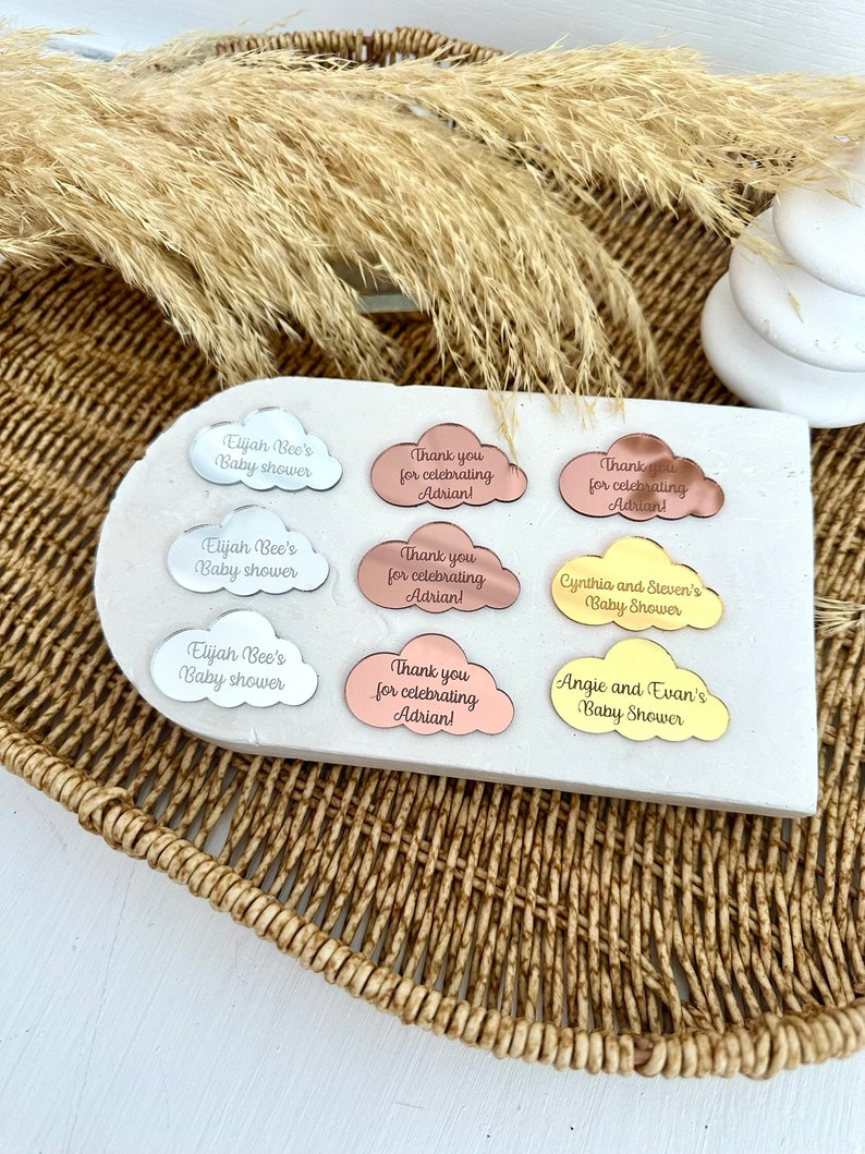 Cloud Acrylic Mirror Tags