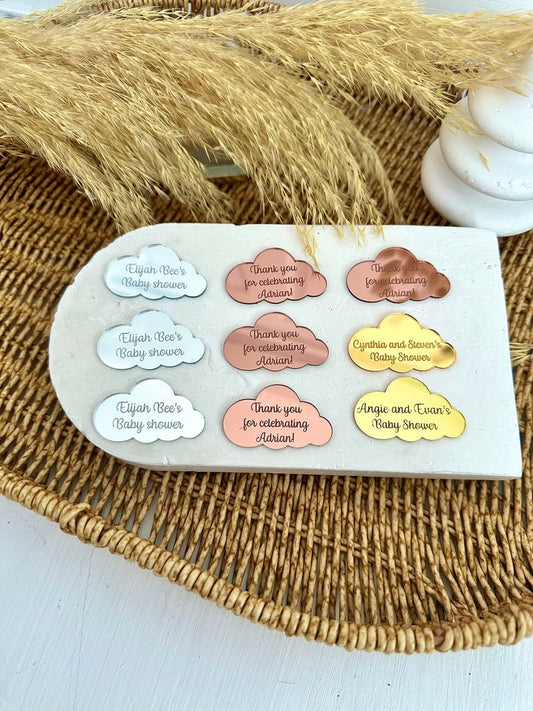 Cloud Acrylic Mirror Tags