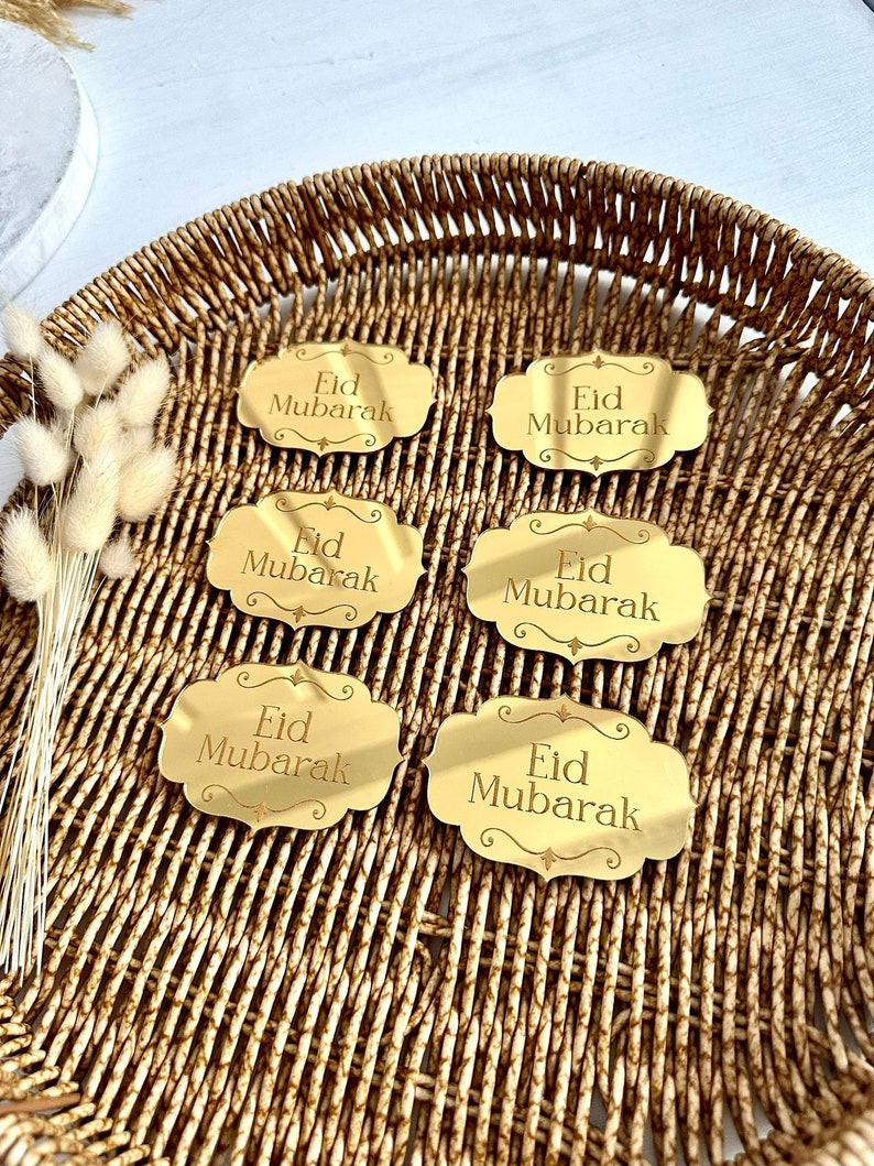 Acrylic Eid Mubarak Tags