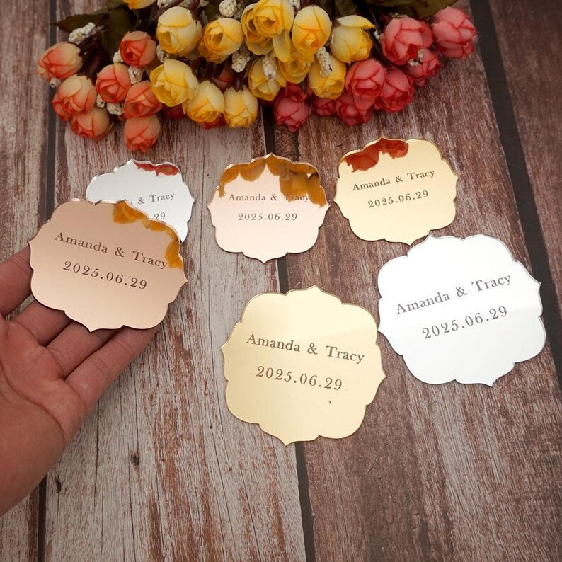 Acrylic Mirror Table Card