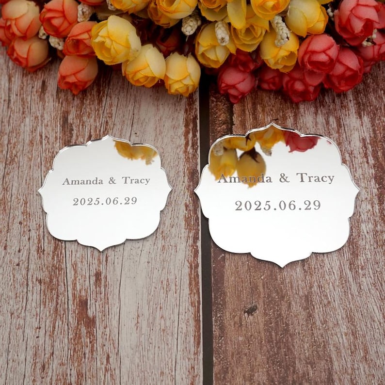 Acrylic Mirror Table Card