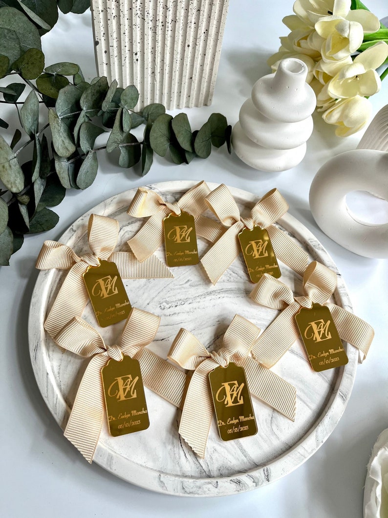 Gold Acrylic Mirror Tags
