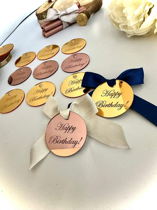 Rose Gold Mirror Tag