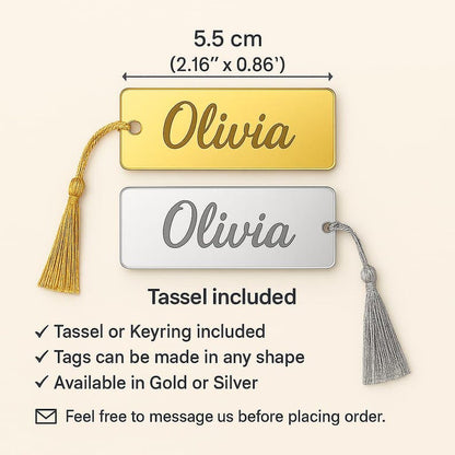 Elegant Personalized Mirror Acrylic Name Tags