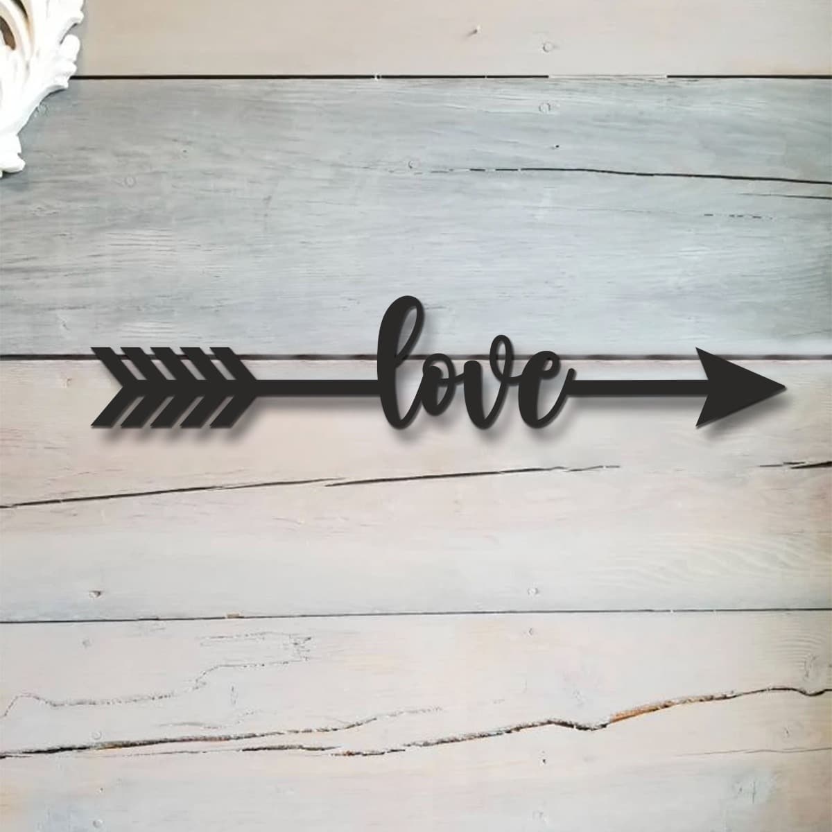 Wooden Arrow Sign | Love