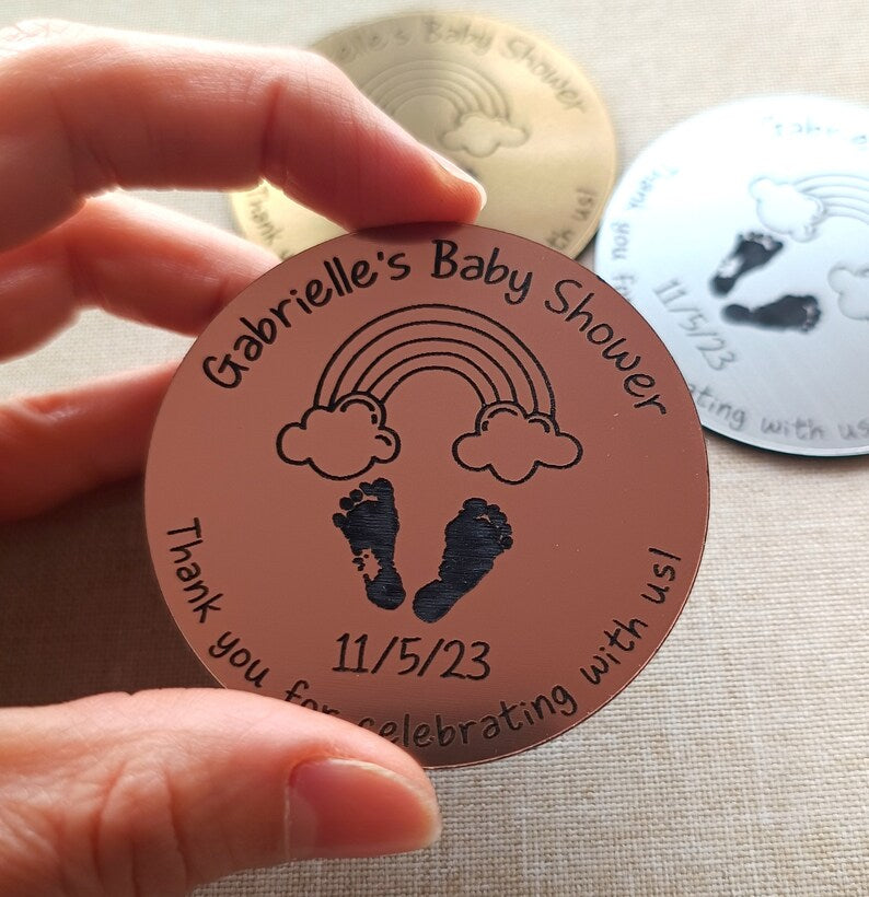 Decorate your parties with these charming customized acrylic mirror tags!