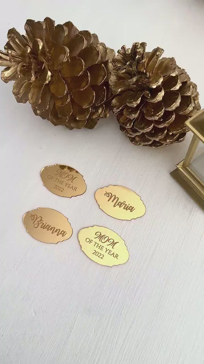 Baroque Mirror Acrylic Tags