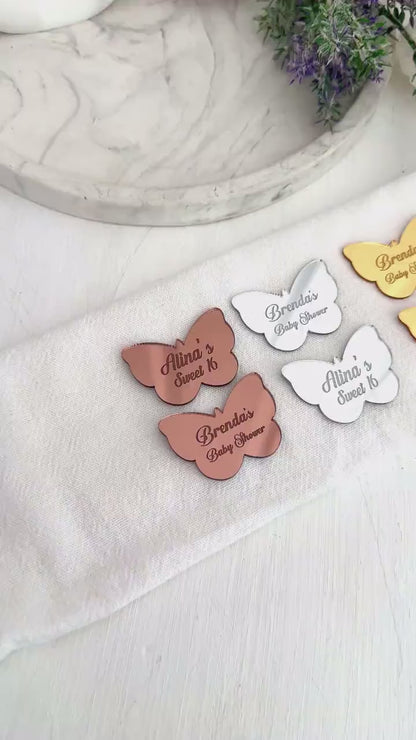 Butterfly Acrylic Mirror Tag