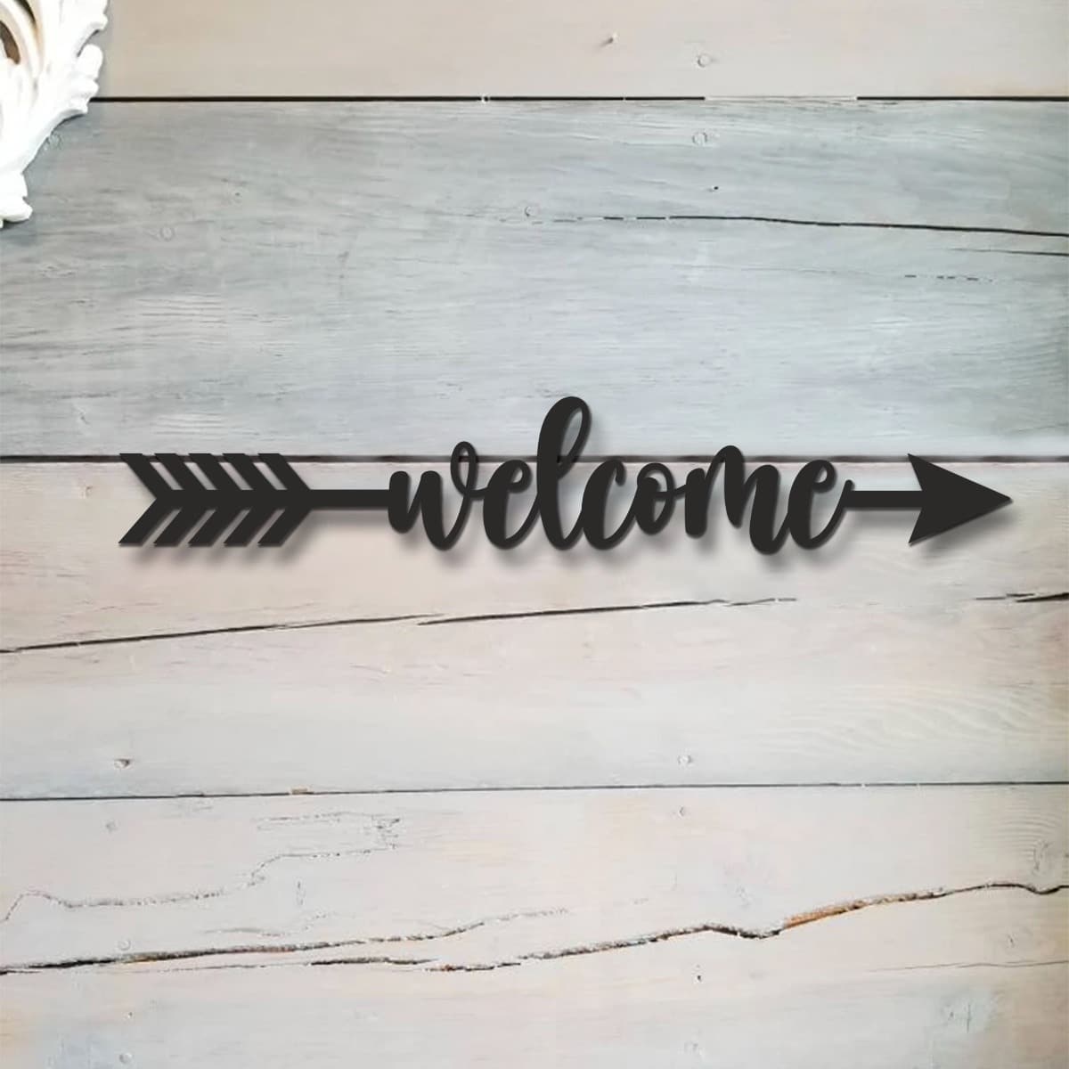 Wooden Arrow Sign | Welcome